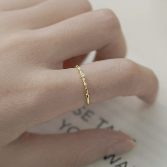 Auréole – Slim Gold Sparkle Ring