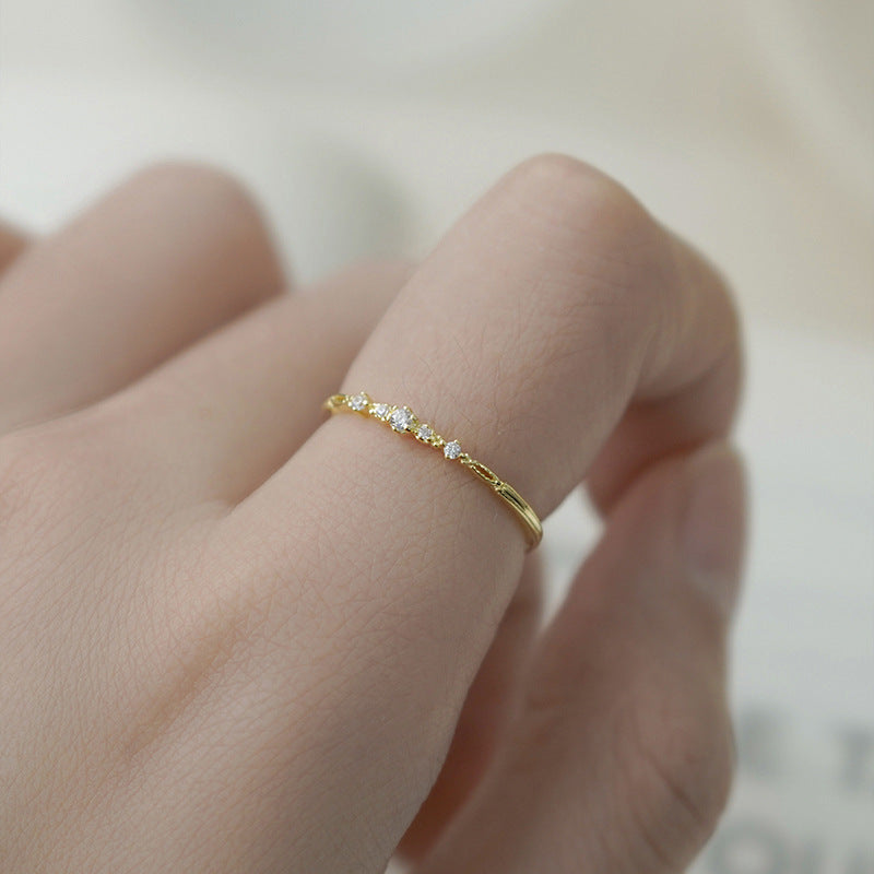 Auréole – Slim Gold Sparkle Ring