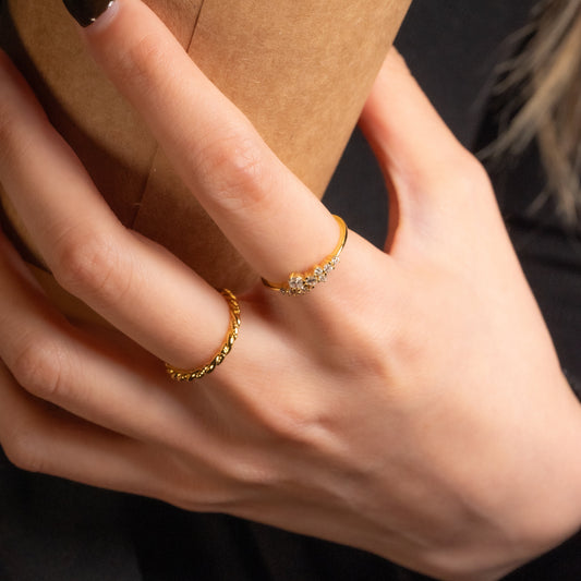 Radiant Zircon Cluster Ring