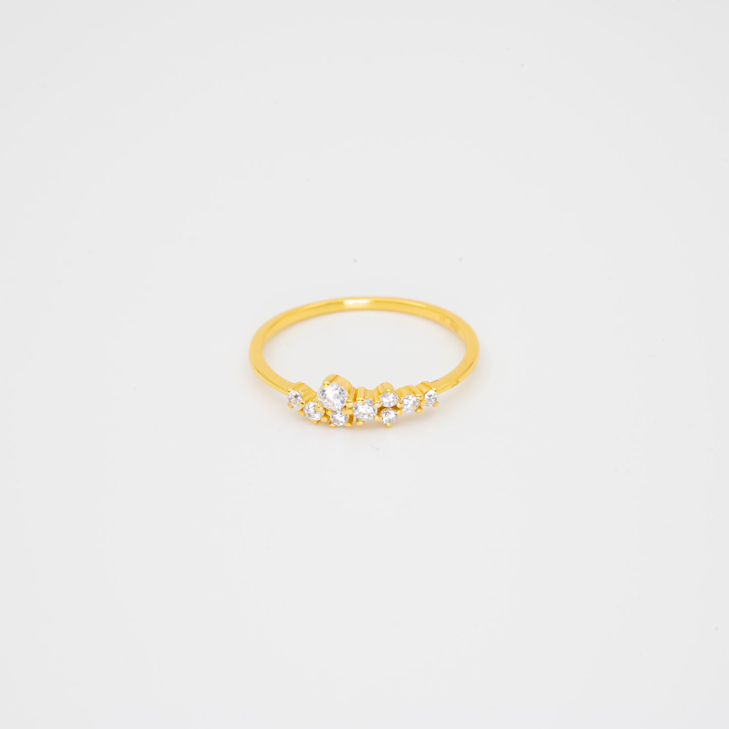 Radiant Zircon Cluster Ring