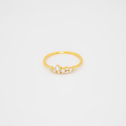 Radiant Zircon Cluster Ring