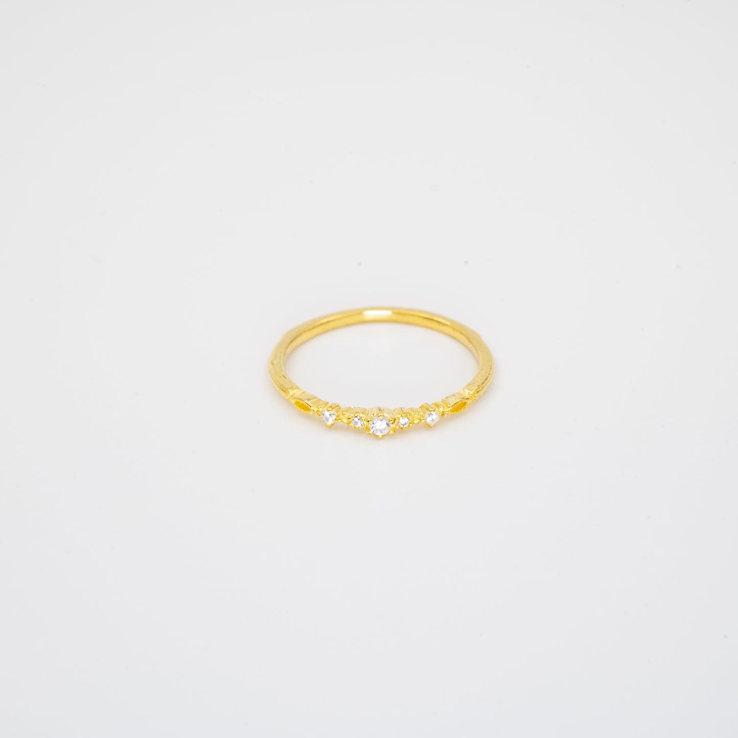 Auréole – Slim Gold Sparkle Ring