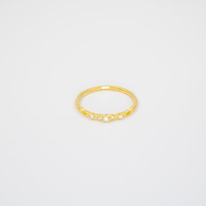 Auréole – Slim Gold Sparkle Ring