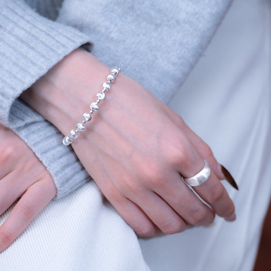 Silver Cat’s Eye Stone Bracelet